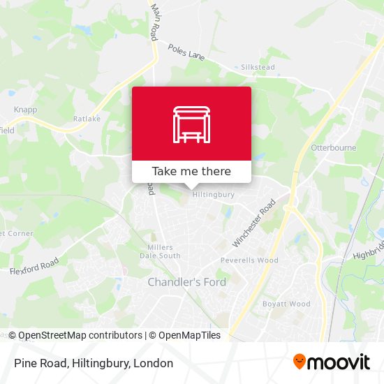 Pine Road, Hiltingbury map