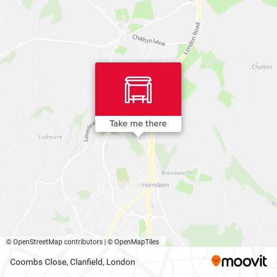 Coombs Close, Clanfield map