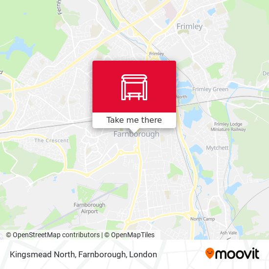 Kingsmead North, Farnborough map