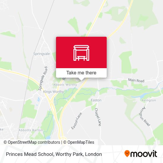 Princes Mead School, Worthy Park map