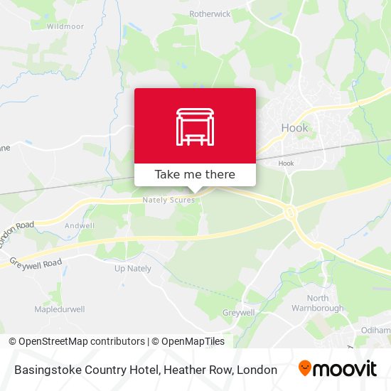 Basingstoke Country Hotel, Heather Row map