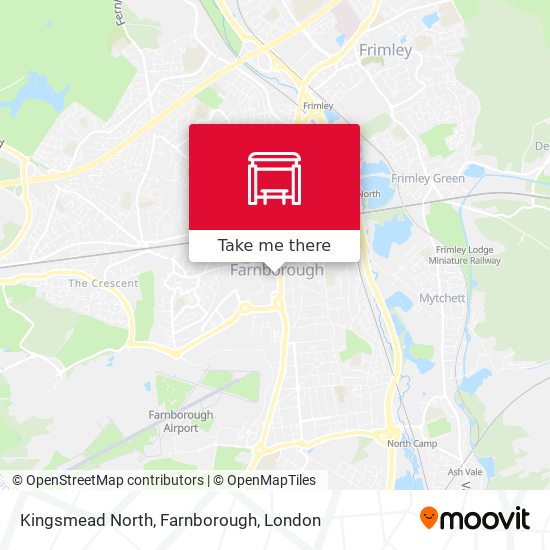 Kingsmead North, Farnborough map