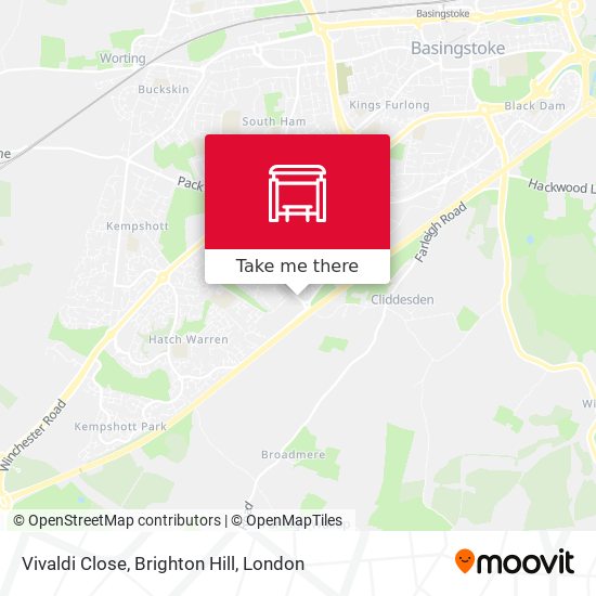 Vivaldi Close, Brighton Hill map
