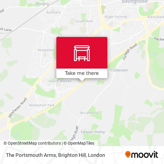 The Portsmouth Arms, Brighton Hill map