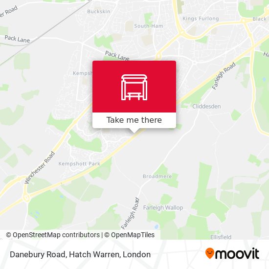 Danebury Road, Hatch Warren map