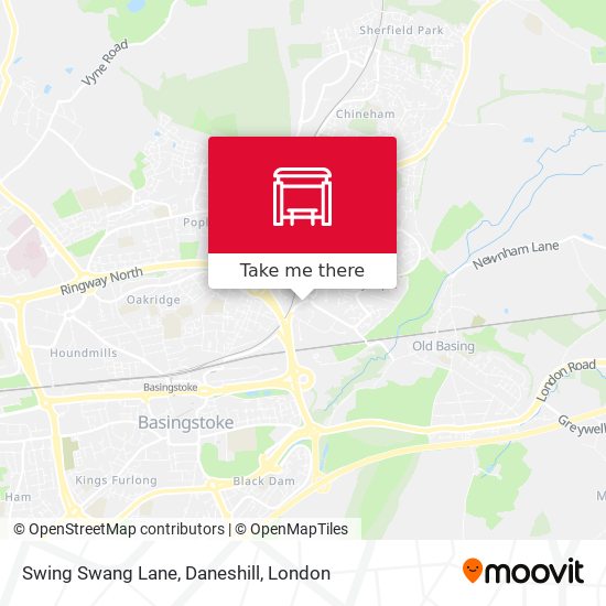 Swing Swang Lane, Daneshill map