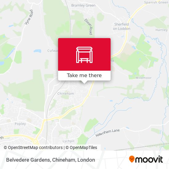 Belvedere Gardens, Chineham map