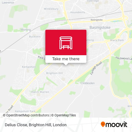 Delius Close, Brighton Hill map
