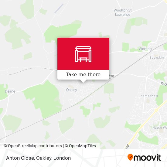 Anton Close, Oakley map