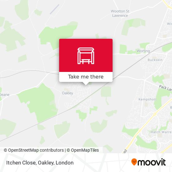 Itchen Close, Oakley map