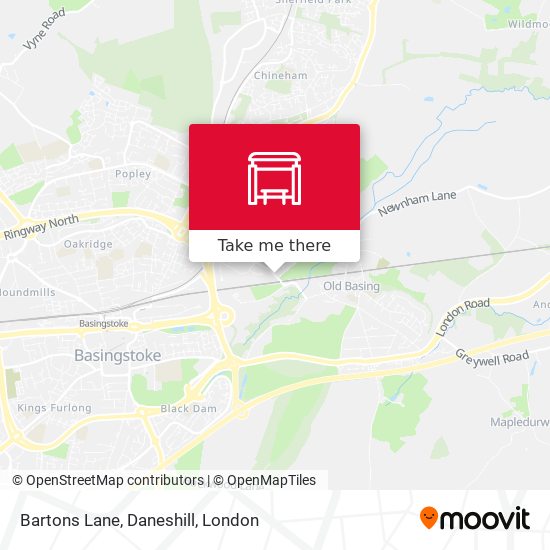 Bartons Lane, Daneshill map