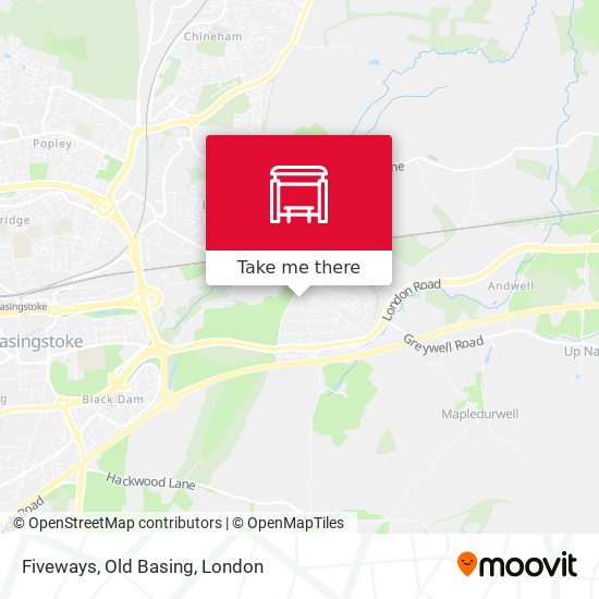 Fiveways, Old Basing map