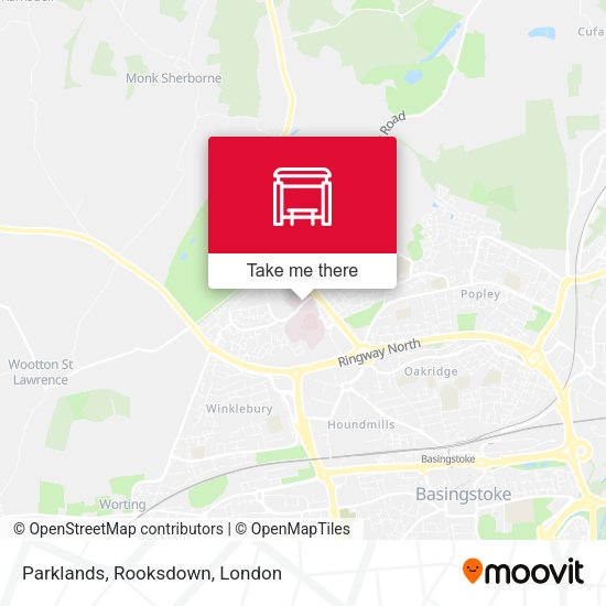 Parklands, Rooksdown map