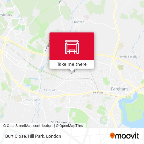 Burt Close, Hill Park map