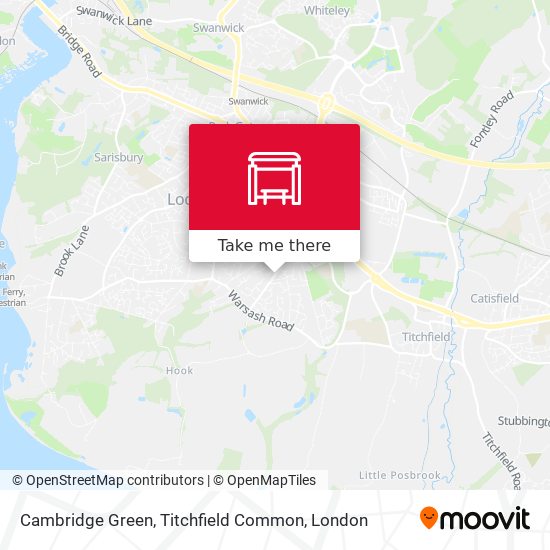 Cambridge Green, Titchfield Common map