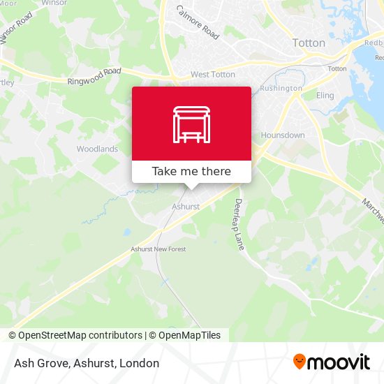 Ash Grove, Ashurst map