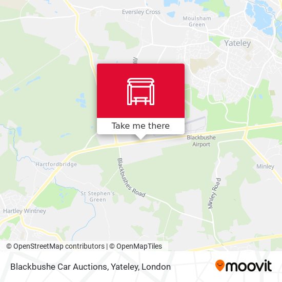 Blackbushe Car Auctions, Yateley map