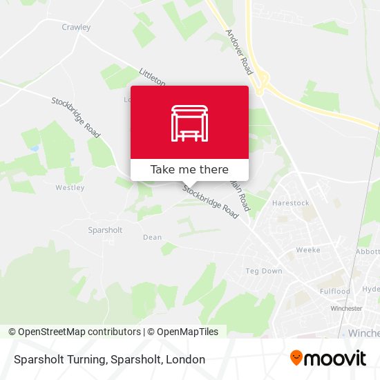 Sparsholt Turning, Sparsholt map