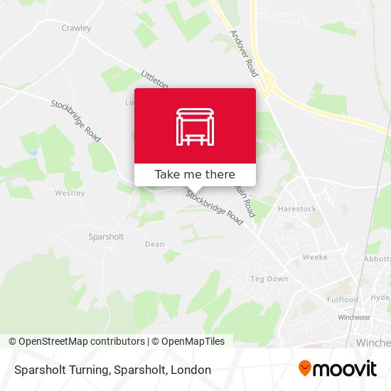 Sparsholt Turning, Sparsholt map