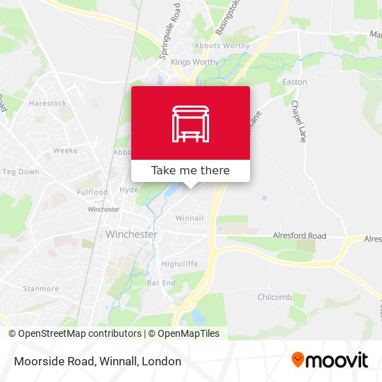 Moorside Road, Winnall map