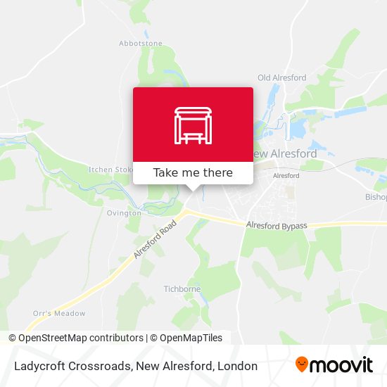 Ladycroft Crossroads, New Alresford map