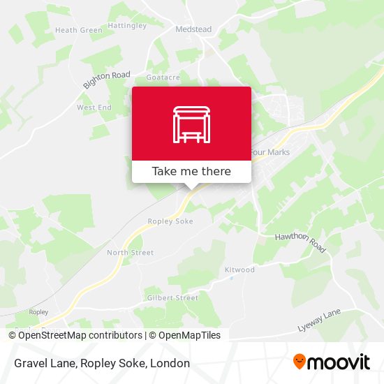 Gravel Lane, Ropley Soke map