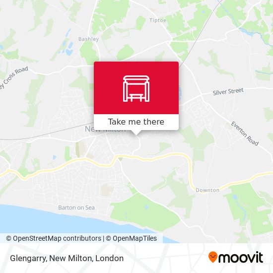 Glengarry, New Milton map