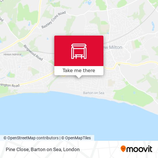 Pine Close, Barton on Sea map