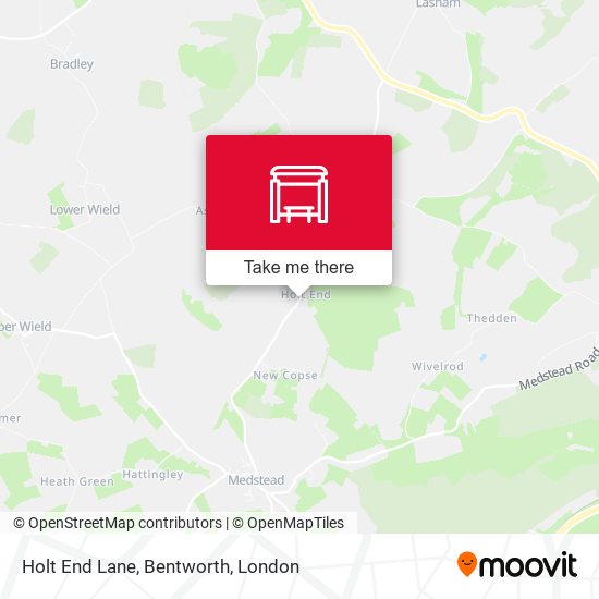 Holt End Lane, Bentworth map