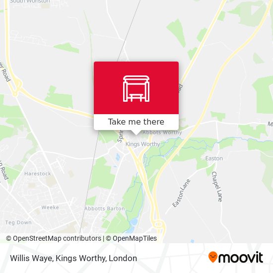 Willis Waye, Kings Worthy map