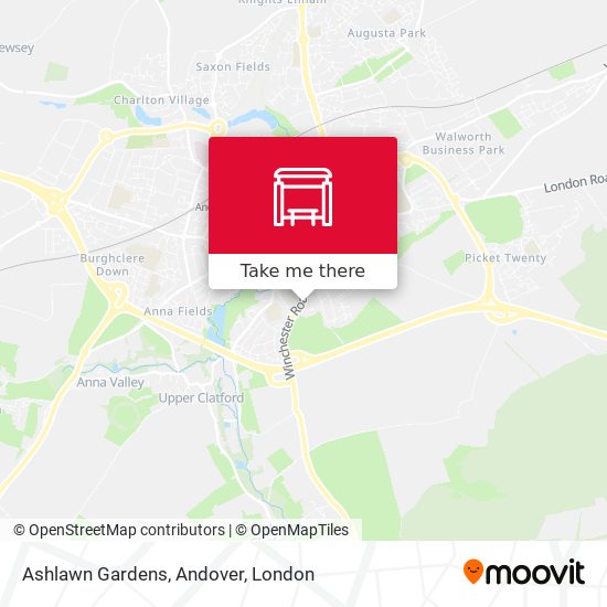 Ashlawn Gardens, Andover map