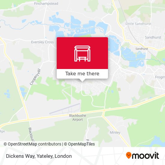 Dickens Way, Yateley map