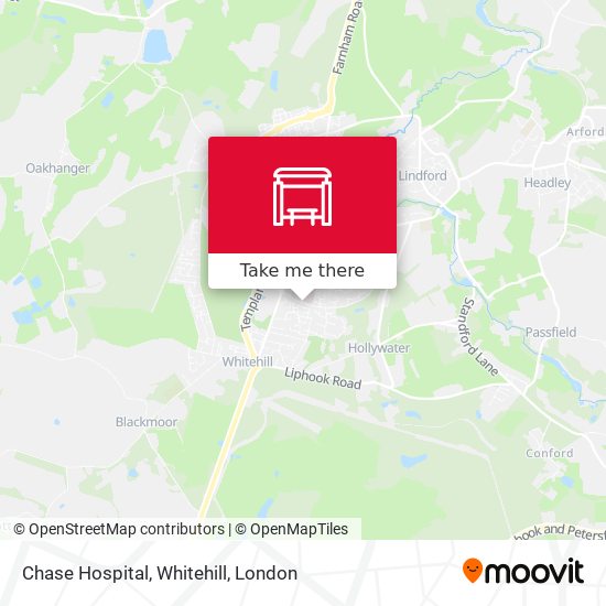 Chase Hospital, Whitehill map