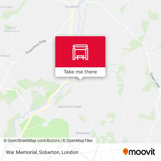 War Memorial, Soberton map