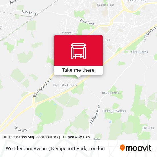 Wedderburn Avenue, Kempshott Park map