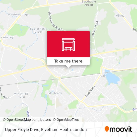 Upper Froyle Drive, Elvetham Heath map