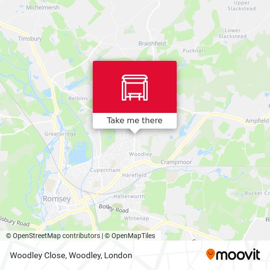 Woodley Close, Woodley map