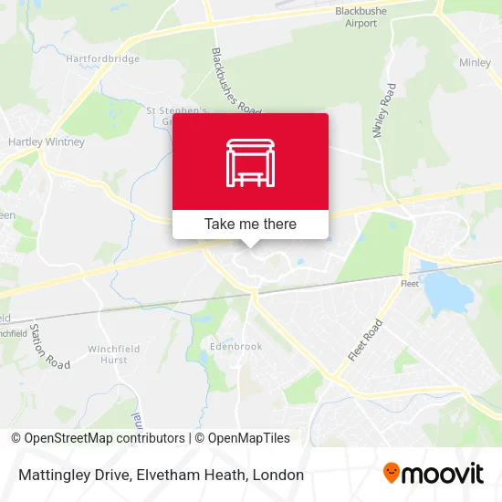 Mattingley Drive, Elvetham Heath map