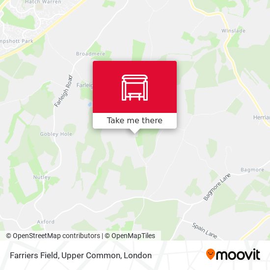 Farriers Field, Upper Common map