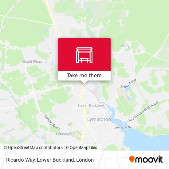 Ricardo Way, Lower Buckland map