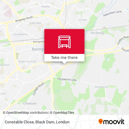 Constable Close, Black Dam map