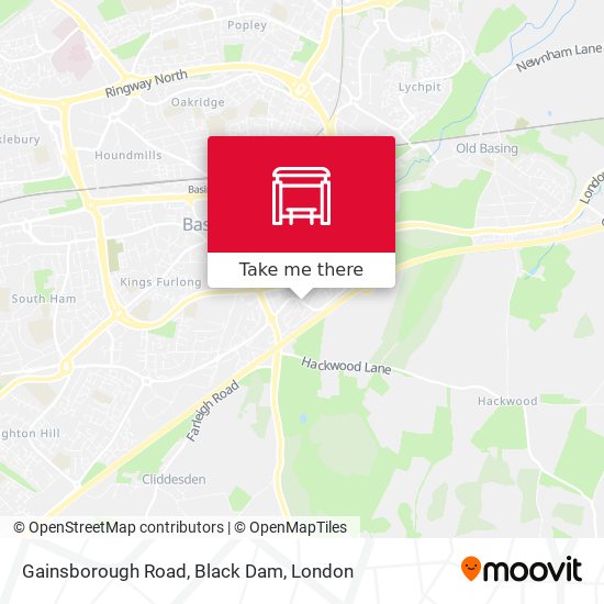 Gainsborough Road, Black Dam map