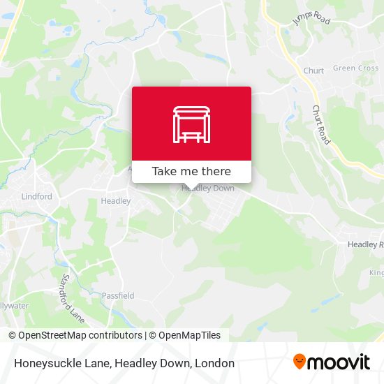 Honeysuckle Lane, Headley Down map