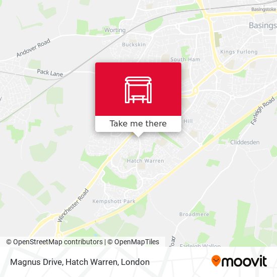 Magnus Drive, Hatch Warren map