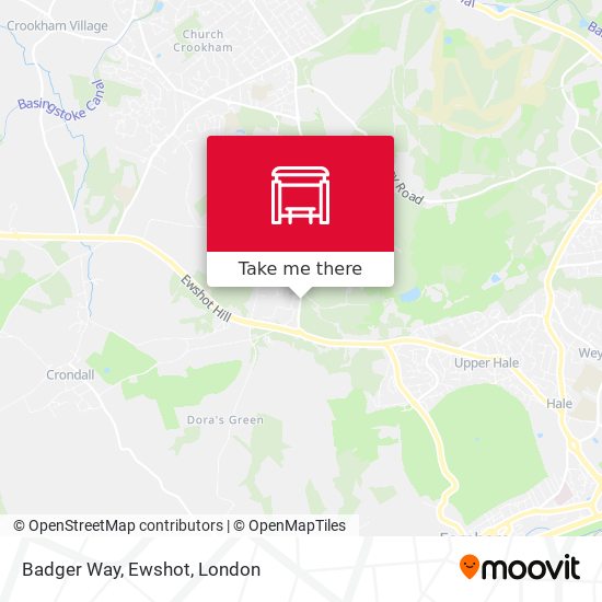 Badger Way, Ewshot map