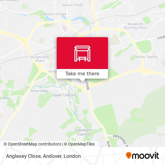 Anglesey Close, Andover map