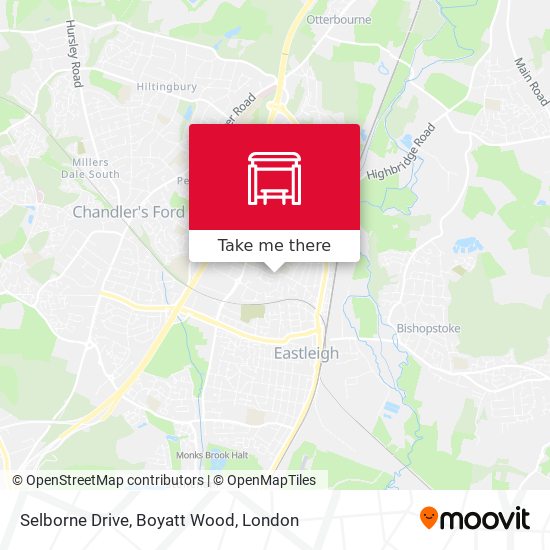 Selborne Drive, Boyatt Wood map