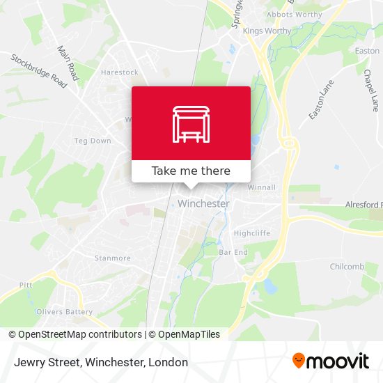 Jewry Street, Winchester map