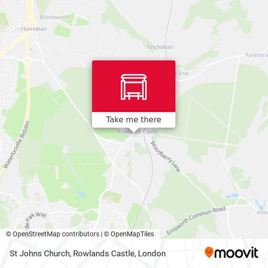 St Johns Church, Rowlands Castle map