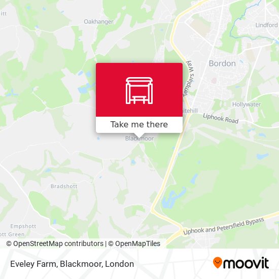 Eveley Farm, Blackmoor map
